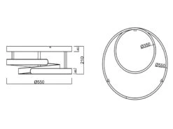 Trio Leuchten Große LED Deckenleuchte MARNIE Geschwungen, Silber Matt Ø 55cm 12 Trio Leuchten Große LED Deckenleuchte MARNIE Geschwungen, Silber Matt Ø 55cm -Globo Store grosse led deckenleuchte marnie geschwungen silber 5