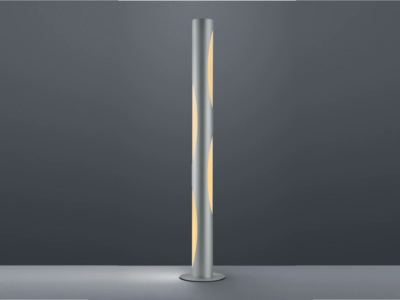 Trio Leuchten Große Schmale LED Stehlampe VIKTOR Dimmbar In Silber, Höhe 181cm 3 Trio Leuchten Große Schmale LED Stehlampe VIKTOR Dimmbar In Silber, Höhe 181cm – Bild 3