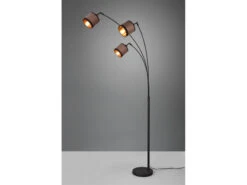 Reality Leuchten Große Stehleuchte DAVOS 3-flammig Mit Stoffschirmen In Taupe/Gold, Höhe 185cm 12 Reality Leuchten Große Stehleuchte DAVOS 3-flammig Mit Stoffschirmen In Taupe/Gold, Höhe 185cm -Globo Store grosse stehleuchte davos 3 flammig mit stoffschirm 2