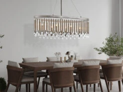 Globo Store 34 KICHLER Großer Kronleuchter PIPER 6-flammig Mit Filigranem Kristallglas Chrom 92cm Breit