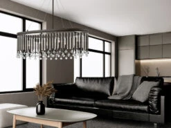 KICHLER Großer Kronleuchter PIPER 6flammig Mit Filigranem Kristall Glas Braun 92cm Breit -Globo Store grosser kronleuchter piper 6flammig mit filigranem 4