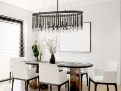 KICHLER Großer Kronleuchter PIPER 6flammig Mit Filigranem Kristall Glas Braun 92cm Breit -Globo Store grosser kronleuchter piper 6flammig mit filigranem 5