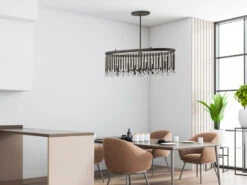 KICHLER Großer Kronleuchter PIPER 6flammig Mit Filigranem Kristall Glas Braun 92cm Breit -Globo Store grosser kronleuchter piper 6flammig mit filigranem 6