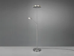 Trio Leuchten Großer LED Deckenfluter FRANKLIN Mit Lesearm, Höhe 181cm, Silber -Globo Store grosser led deckenfluter franklin mit lesearm hoeh 10