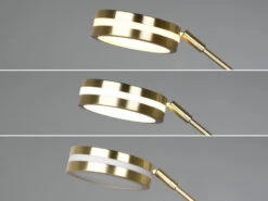 Trio Leuchten Großer LED Deckenfluter FRANKLIN Mit Lesearm, Höhe 181cm, Messing -Globo Store grosser led deckenfluter franklin mit lesearm hoeh 3