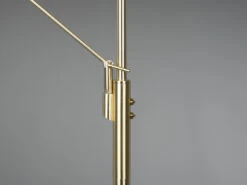 Trio Leuchten Großer LED Deckenfluter FRANKLIN Mit Lesearm, Höhe 181cm, Messing -Globo Store grosser led deckenfluter franklin mit lesearm hoeh 4