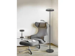 Trio Leuchten Großer LED Deckenfluter FRANKLIN Mit Lesearm, Höhe 181cm, Messing -Globo Store grosser led deckenfluter franklin mit lesearm hoeh 5