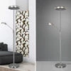 Trio Leuchten Großer LED Deckenfluter FRANKLIN Mit Lesearm, Höhe 181cm, Silber