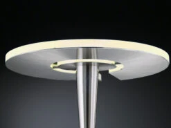 Trio Leuchten Großer LED Deckenfluter QUEBEC Schwenkbar Mit Lesearm, Höhe 180cm, Silber Matt -Globo Store grosser led deckenfluter quebec schwenkbar mit les 4