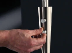 Trio Leuchten Großer LED Deckenfluter QUEBEC Schwenkbar Mit Lesearm, Höhe 180cm, Silber Matt -Globo Store grosser led deckenfluter quebec schwenkbar mit les 5