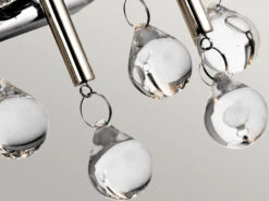 MeineWunschleuchte Großer LED Kronleuchter 6-flammig Mit Filigranem Kristall Glas Chrom, Ø 61,6cm -Globo Store grosser led kronleuchter 6 flammig mit filigranem 1 10