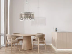 MeineWunschleuchte Großer LED Kronleuchter 6-flammig Mit Filigranem Kristall Glas Chrom, Ø 61,6cm -Globo Store grosser led kronleuchter 6 flammig mit filigranem 1 7