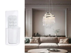 Globo Store 40 MeineWunschleuchte Großer LED Kronleuchter Mit Acryl Kristallbehang Und Fernbedienung Ø 48cm