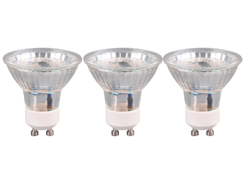 Trio Leuchten GU10 LED Stiftsockel 3er SET, 5 Watt, 400 Lumen, 3000K Warmweiß Stufen Dimmer 1 Trio Leuchten GU10 LED Stiftsockel 3er SET, 5 Watt, 400 Lumen, 3000K Warmweiß Stufen Dimmer