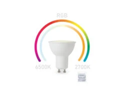 Globo Store 22 Perel GU10 LED WIFI, 4,9 Watt 350 Lumen, 2700-6500 Kelvin, RGB, Ø5cm Per App Steuerbar