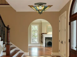 MeineWunschleuchte Hochwertige LED Deckenleuchte Im Tiffany Design Mit Buntem Echtglas, Ø36cm 12 MeineWunschleuchte Hochwertige LED Deckenleuchte Im Tiffany Design Mit Buntem Echtglas, Ø36cm -Globo Store hochwertige led deckenleuchte im tiffany design mi 4