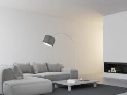 MeineWunschleuchte Höhenverstellbare LED Bogenleuchte Mit Stoffschirm Grau, Max. Höhe 215cm 12 MeineWunschleuchte Höhenverstellbare LED Bogenleuchte Mit Stoffschirm Grau, Max. Höhe 215cm -Globo Store hoehenverstellbare led bogenleuchte mit stoffschir 5