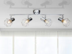 Globo Industrial Deckenstrahler XARA I Gitter Silber Chrom, 4-flammig 10 Globo Industrial Deckenstrahler XARA I Gitter Silber Chrom, 4-flammig -Globo Store industrial deckenstrahler xara i gitter silber chr 3