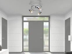 MeineWunschleuchte Industrial LED Deckenstrahler, Gitter Silber Chrom, 3-flammig 8 MeineWunschleuchte Industrial LED Deckenstrahler, Gitter Silber Chrom, 3-flammig -Globo Store industrial led deckenstrahler gitter silber chrom 1 3