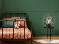 MeineWunschleuchte Industrial LED Tischleuchte NARDA Gitter Schwarz, Batteriebetrieb -Globo Store industrial led tischleuchte narda gitter schwarz b 9