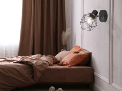 MeineWunschleuchte Industrial Wandstrahler NARDA Gitter Schwarz, 1-flammig -Globo Store industrial wandstrahler narda gitter schwarz 1 fla 5