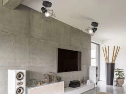 MeineWunschleuchte Industrial Wandstrahler NARDA Gitter Schwarz, 1-flammig -Globo Store industrial wandstrahler narda gitter schwarz 1 fla 6