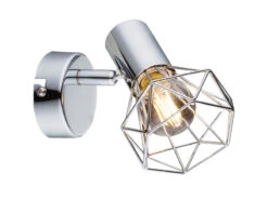 Globo Industrial Wandstrahler XARA I Gitter Silber Chrom, 1-flammig 17 Globo Industrial Wandstrahler XARA I Gitter Silber Chrom, 1-flammig -Globo Store industrial wandstrahler xara i gitter silber chrom 6