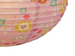 Niermann Kinder Papierlampe BLÜMCHEN Muster Lampenschirm Ø40cm Mit Aufhängung & LED Licht -Globo Store kinder papierlampe bluemchen muster lampenschirm 4 2