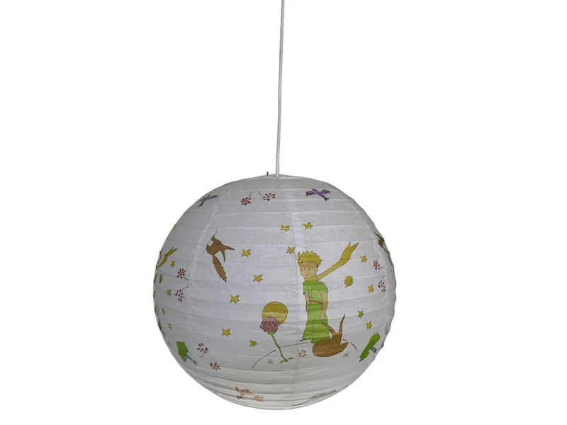 Niermann Kinder Papierlampe DER KLEINE PRINZ Lampenschirm Ø40cm Mit Aufhängung &LED Licht 1 Niermann Kinder Papierlampe DER KLEINE PRINZ Lampenschirm Ø40cm Mit Aufhängung &LED Licht
