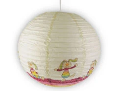 Niermann Kinder Papierlampe RABBIT Motiv Lampenschirm Ø40cm Mit Aufhängung & LED Licht