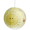 Niermann Kinder Papierlampe SONNEN Motiv Lampenschirm Ø40cm Mit Aufhängung & LED Licht