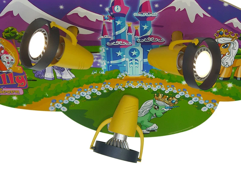 Niermann Kinderzimmer Deckenleuchte Einhorn Filly, 3-flammig, Schwenkbare Spots 3 Niermann Kinderzimmer Deckenleuchte Einhorn Filly, 3-flammig, Schwenkbare Spots – Bild 3