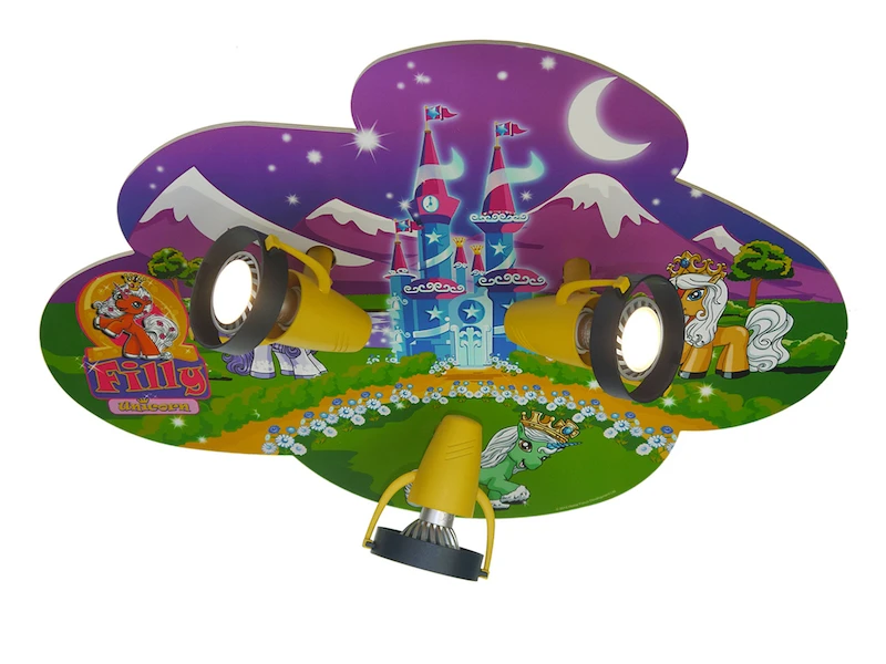 Niermann Kinderzimmer Deckenleuchte Einhorn Filly, 3-flammig, Schwenkbare Spots 1 Niermann Kinderzimmer Deckenleuchte Einhorn Filly, 3-flammig, Schwenkbare Spots