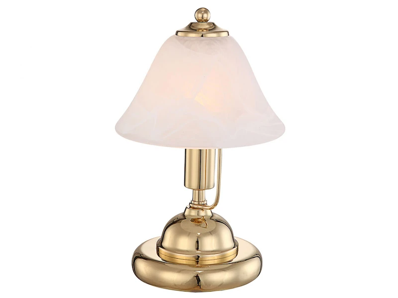 Globo Klassische Tischleuchte ANTIQUE Messing Mit Glasschirm Alabaster, Touch Ein/Aus 1 Globo Klassische Tischleuchte ANTIQUE Messing Mit Glasschirm Alabaster, Touch Ein/Aus