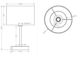 Trio Leuchten Klassische Tischleuchte HOTEL Silber Mit Stoffschirm Schwarz, Höhe 32cm -Globo Store klassische tischleuchte hotel silber mit stoffschi 7