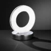 Wofi Kleine LED Tischleuchte OLE Silber Chrom, Höhe 17cm