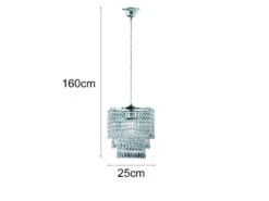 MeineWunschleuchte Kleiner LED Kronleuchter Chrom Mit Kristall Behang Aus Acryl, Ø25cm 10 MeineWunschleuchte Kleiner LED Kronleuchter Chrom Mit Kristall Behang Aus Acryl, Ø25cm -Globo Store kleiner led kronleuchter chrom mit kristall behang 3