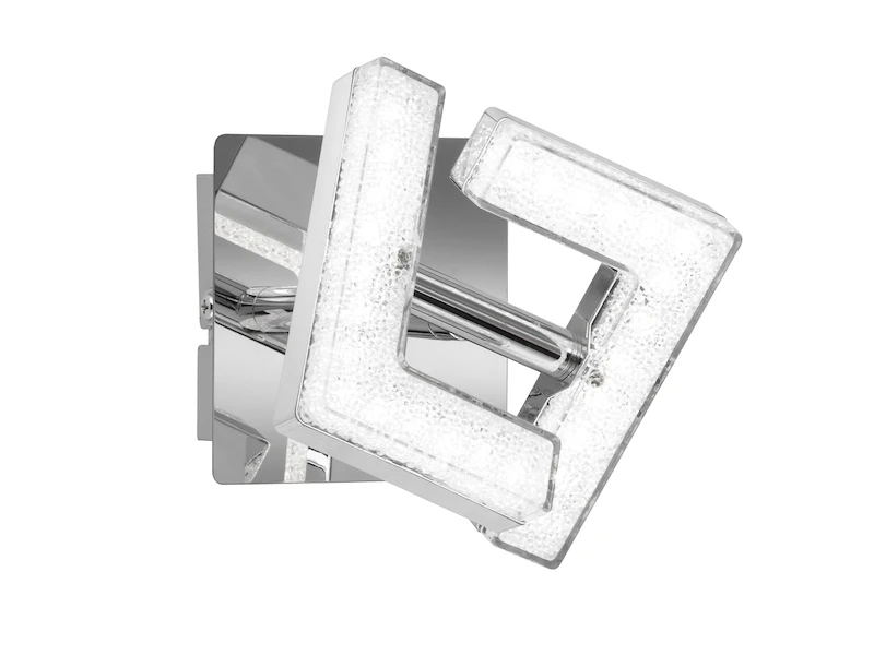 Wofi Kleiner LED Wandstrahler LEA Silber Chrom Mit Kristalleffekt 2 Wofi Kleiner LED Wandstrahler LEA Silber Chrom Mit Kristalleffekt – Bild 2