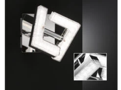 Wofi Kleiner LED Wandstrahler LEA Silber Chrom Mit Kristalleffekt 9 Wofi Kleiner LED Wandstrahler LEA Silber Chrom Mit Kristalleffekt -Globo Store kleiner led wandstrahler lea silber chrom mit kris 3