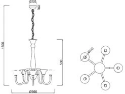 Trio Leuchten Kronleuchter ELSA Im Landhausstil, 5-flammig Stehend, Weiß 12 Trio Leuchten Kronleuchter ELSA Im Landhausstil, 5-flammig Stehend, Weiß -Globo Store kronleuchter elsa im landhausstil 5 flammig stehen 3