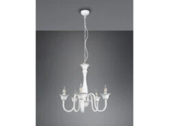 Trio Leuchten Kronleuchter ELSA Im Landhausstil, 5-flammig Stehend, Weiß 15 Trio Leuchten Kronleuchter ELSA Im Landhausstil, 5-flammig Stehend, Weiß -Globo Store kronleuchter elsa im landhausstil 5 flammig stehen 6