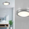 Trio Leuchten LED Bad Deckenleuchten In Chrom Mit Glas Opal Weiß Ø 31,5cm - Badlampen
