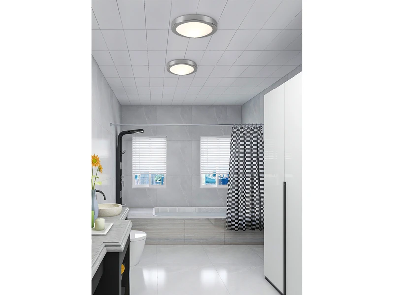 Trio Leuchten LED Bad Deckenleuchten In Chrom Mit Glas Opal Weiß Ø 31,5cm - Badlampen 6 Trio Leuchten LED Bad Deckenleuchten In Chrom Mit Glas Opal Weiß Ø 31,5cm - Badlampen – Bild 6