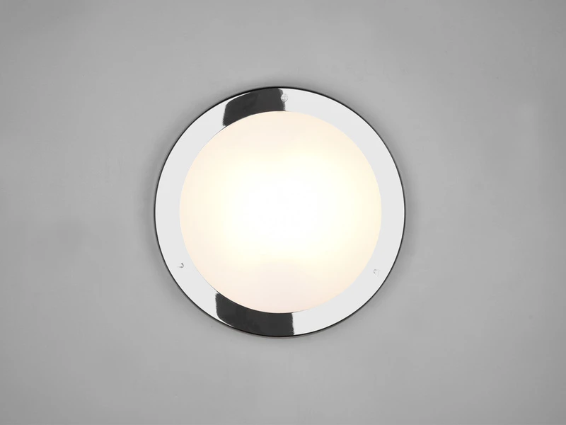 Trio Leuchten LED Bad Deckenleuchten In Chrom Mit Glas Opal Weiß Ø 31,5cm - Badlampen 7 Trio Leuchten LED Bad Deckenleuchten In Chrom Mit Glas Opal Weiß Ø 31,5cm - Badlampen – Bild 7