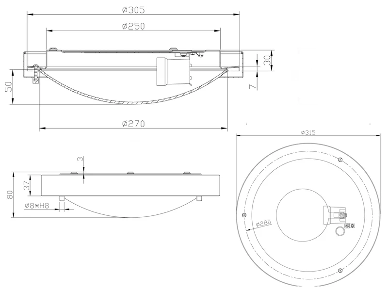 Trio Leuchten LED Bad Deckenleuchten In Chrom Mit Glas Opal Weiß Ø 31,5cm - Badlampen 8 Trio Leuchten LED Bad Deckenleuchten In Chrom Mit Glas Opal Weiß Ø 31,5cm - Badlampen – Bild 8