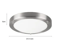 Trio Leuchten LED Bad Deckenleuchten In Silber Mit Glas Opal Weiß Ø 31,5cm - Badlampen 11 Trio Leuchten LED Bad Deckenleuchten In Silber Mit Glas Opal Weiß Ø 31,5cm - Badlampen -Globo Store led bad deckenleuchten in silber mit glas opal wei 3