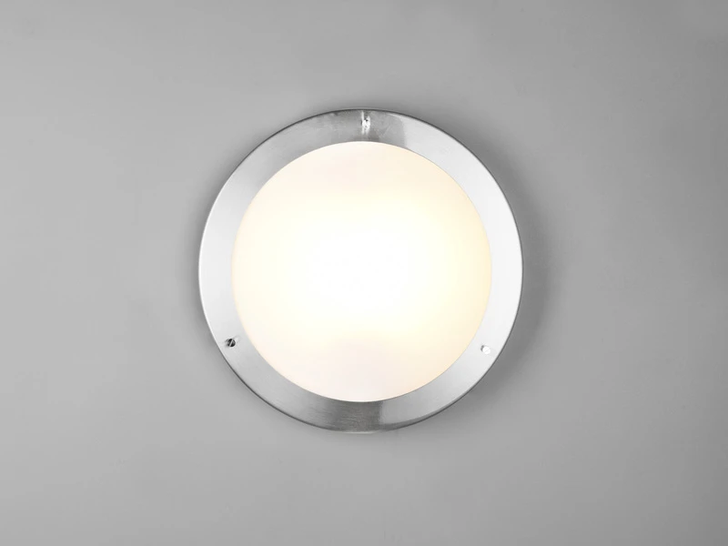 Trio Leuchten LED Bad Deckenleuchten In Silber Mit Glas Opal Weiß Ø 31,5cm - Badlampen 7 Trio Leuchten LED Bad Deckenleuchten In Silber Mit Glas Opal Weiß Ø 31,5cm - Badlampen – Bild 7