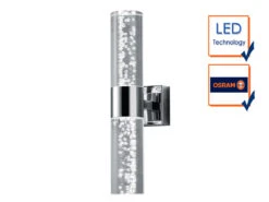 Trio Leuchten LED BAD Wandleuchte BOLSA Up-/Down Light Chrom Acryl Transparent Höhe 30cm -Globo Store led bad wandleuchte bolsa up down light chrom acry 2