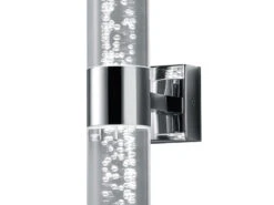 Trio Leuchten LED BAD Wandleuchte BOLSA Up-/Down Light Chrom Acryl Transparent Höhe 30cm -Globo Store led bad wandleuchte bolsa up down light chrom acry 4