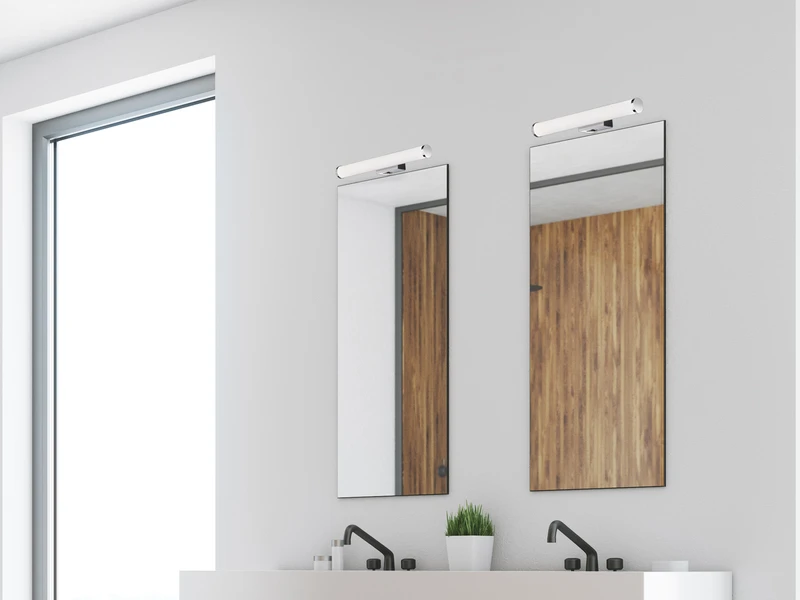 Trio Leuchten LED Bad Wandleuchte MATTIMO Mit Schalter Chrom 40cm - Spiegelleuchte 5 Trio Leuchten LED Bad Wandleuchte MATTIMO Mit Schalter Chrom 40cm - Spiegelleuchte – Bild 5